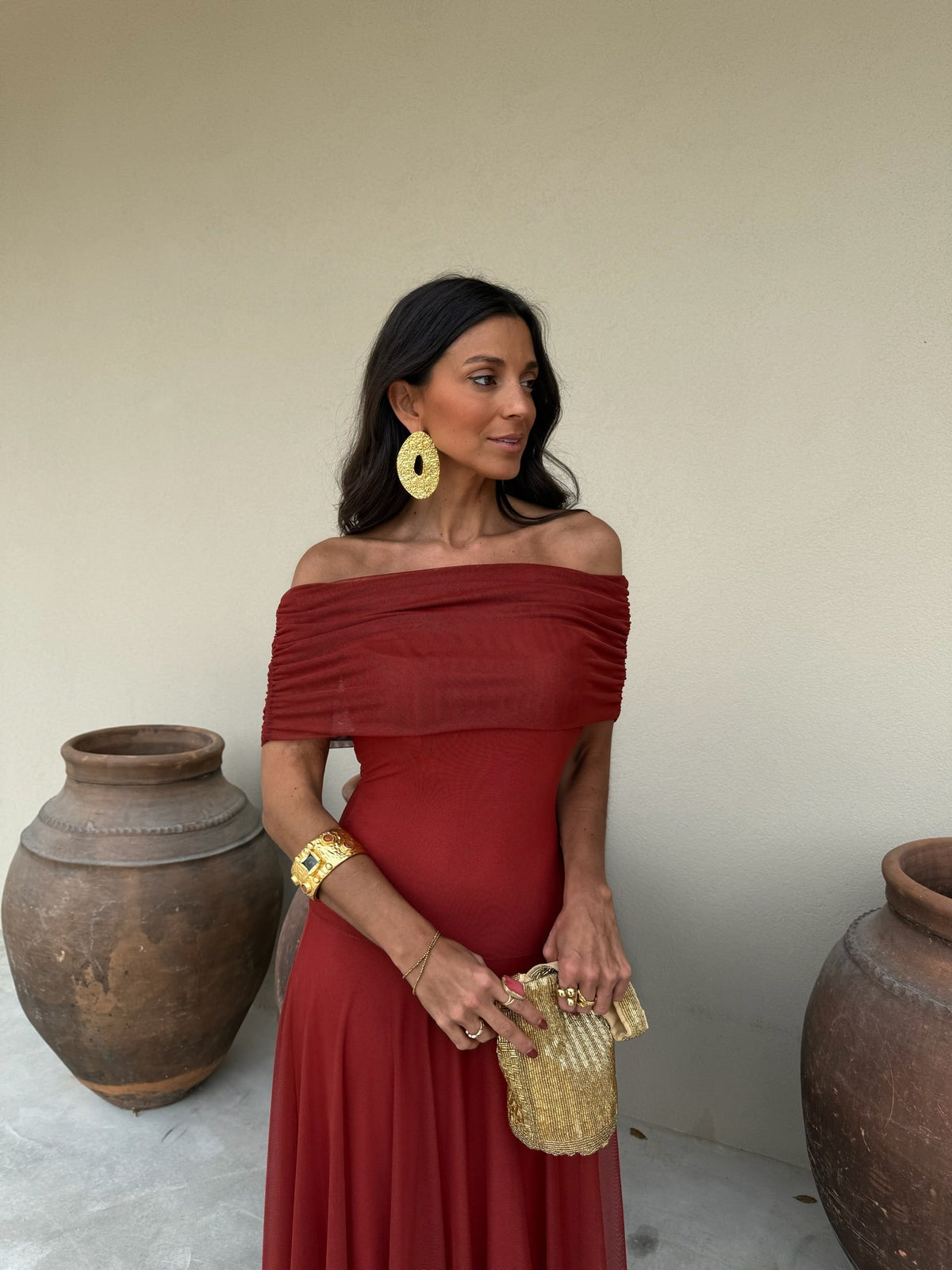 Toledo | Vestido Estampado Terracota