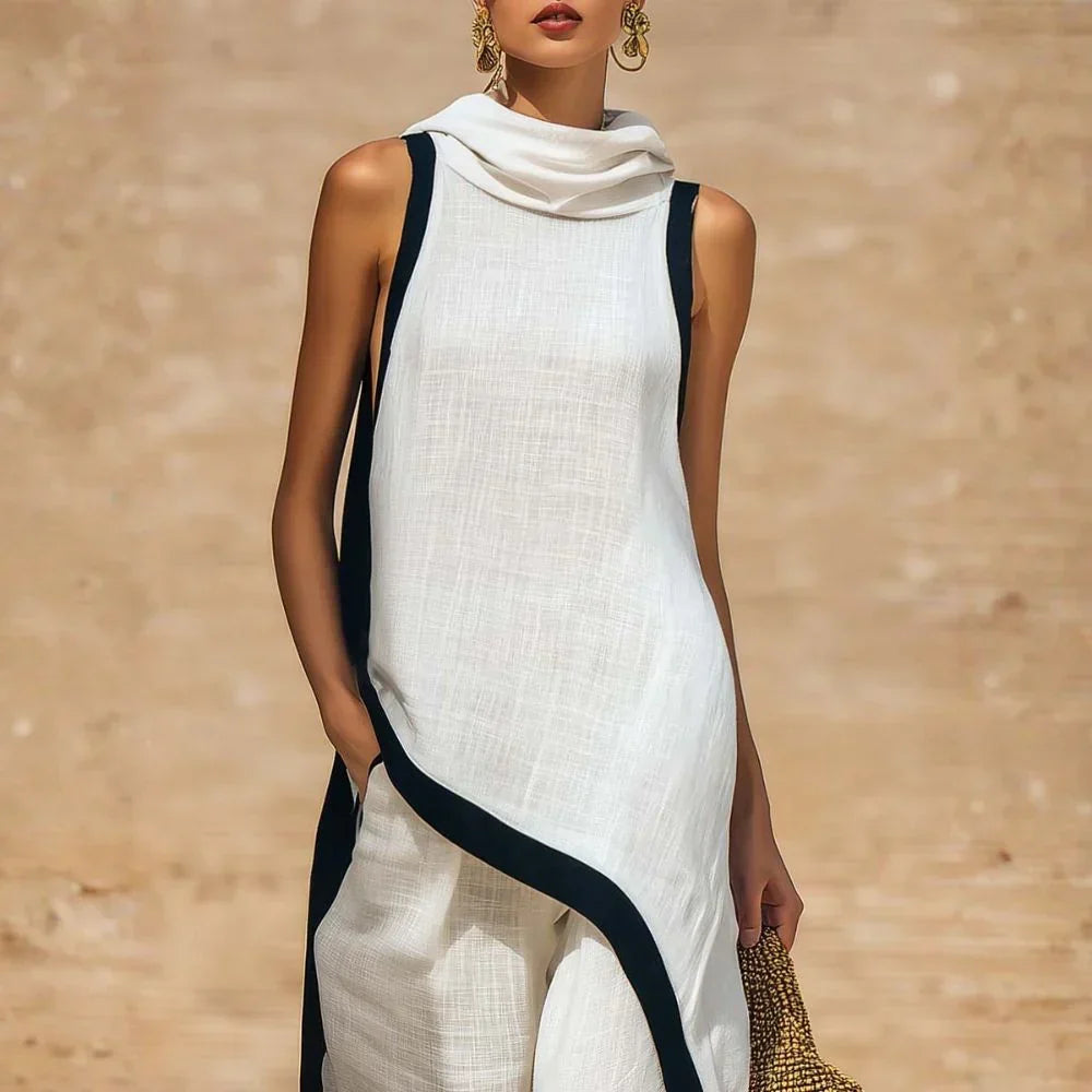 Velora Conjunto Efecto Lino Atemporal con Diseño Minimalista