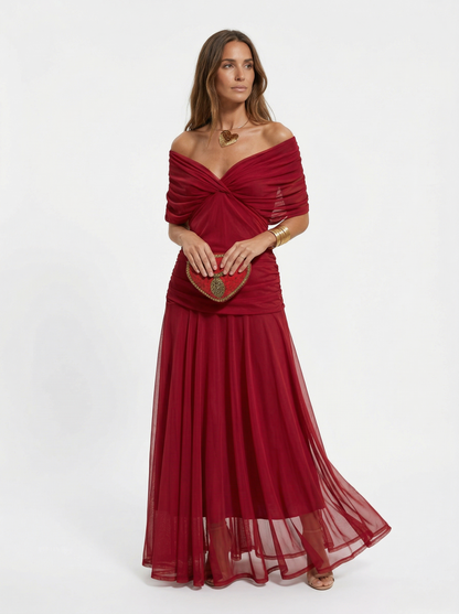Velora | Vestido largo con cuello en V