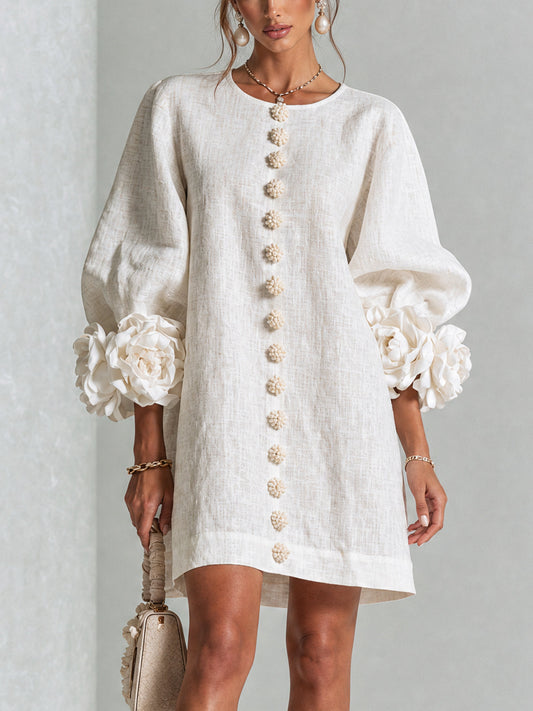 Leonora | Vestido Mini de Botones con puños