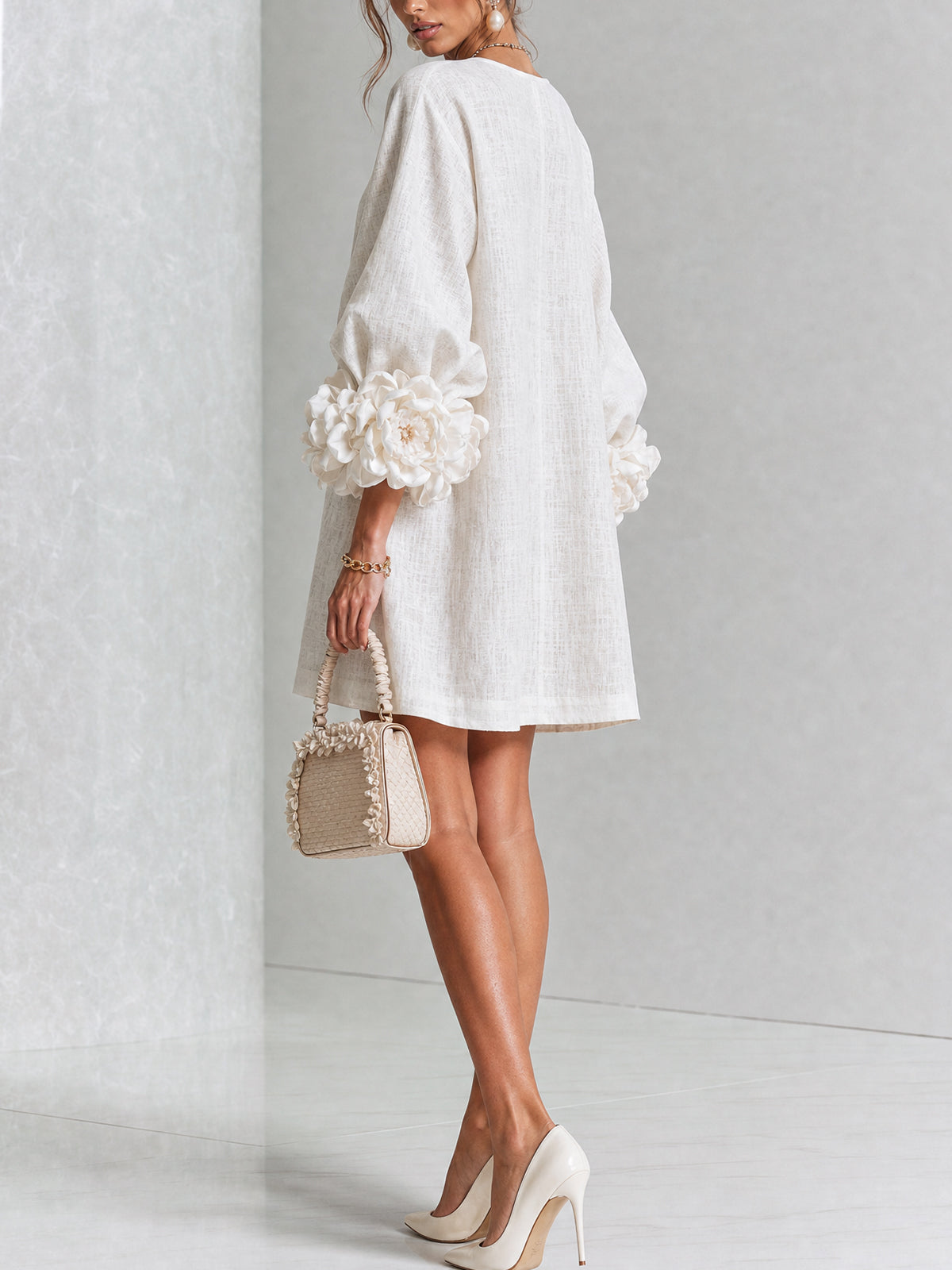 Leonora | Vestido Mini de Botones con puños